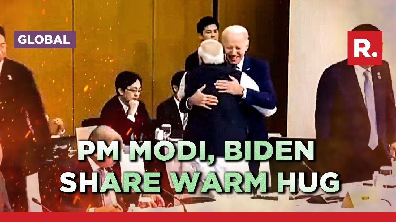 Pm Modi, Us President Biden Share A Hug As Leaders Meet In Hiroshima, Japan