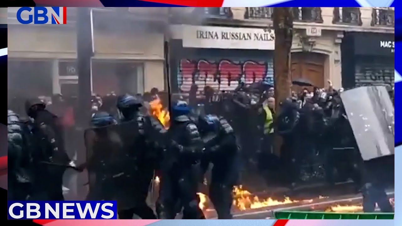 Police Clash With Protesters On The Streets Of Paris During May Day Demonstrations