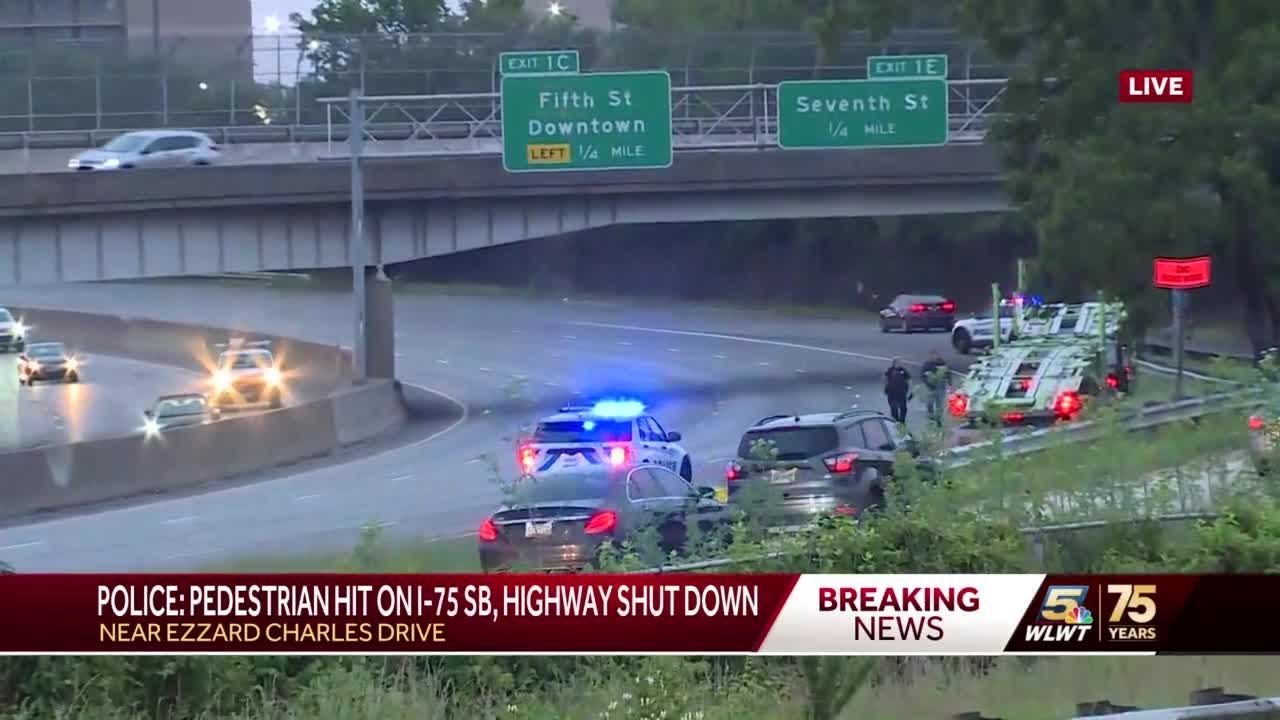 Police: I 75 Southbound Near Ezzard Charles Dr. Closed After Pedestrian Struck On Interstate