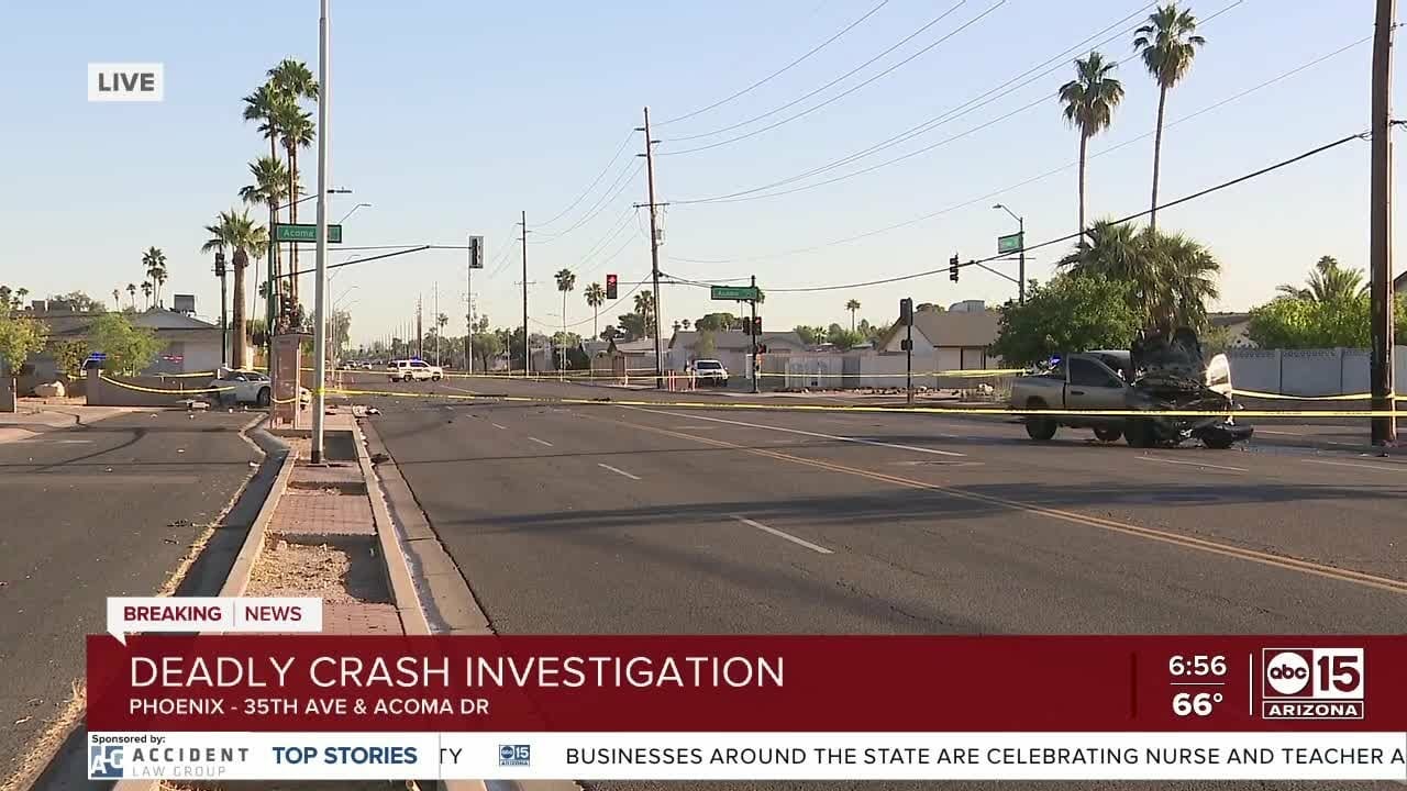 Police Looking For Driver After Deadly Crash Near 35th Avenue And Acoma Drive