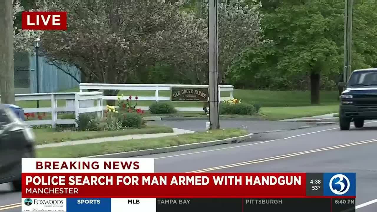 Police Search For Suspect Armed With A Handgun In Manchester