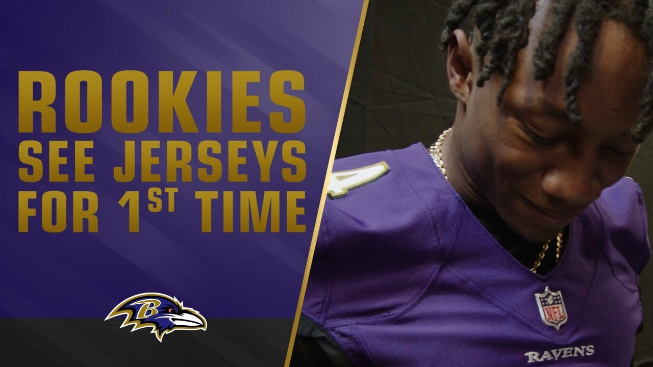 Ravens Rookies See Their Jersey For First Time | Baltimore Ravens