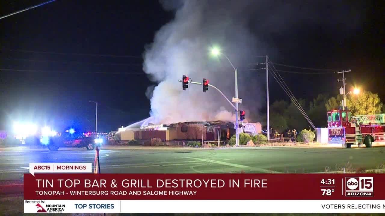 Restaurant Destroyed By Fire In Tonopah