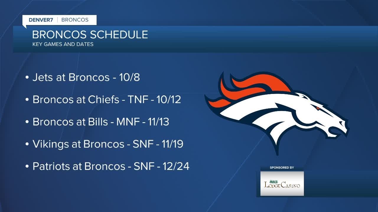 Schedule Release: Broncos, Coach Payton Open Season At Home Vs. Rival Raiders