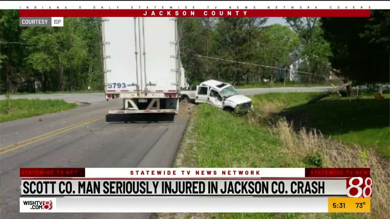 Scott County, Indiana, Man Seriously Injured In Jackson County Crash