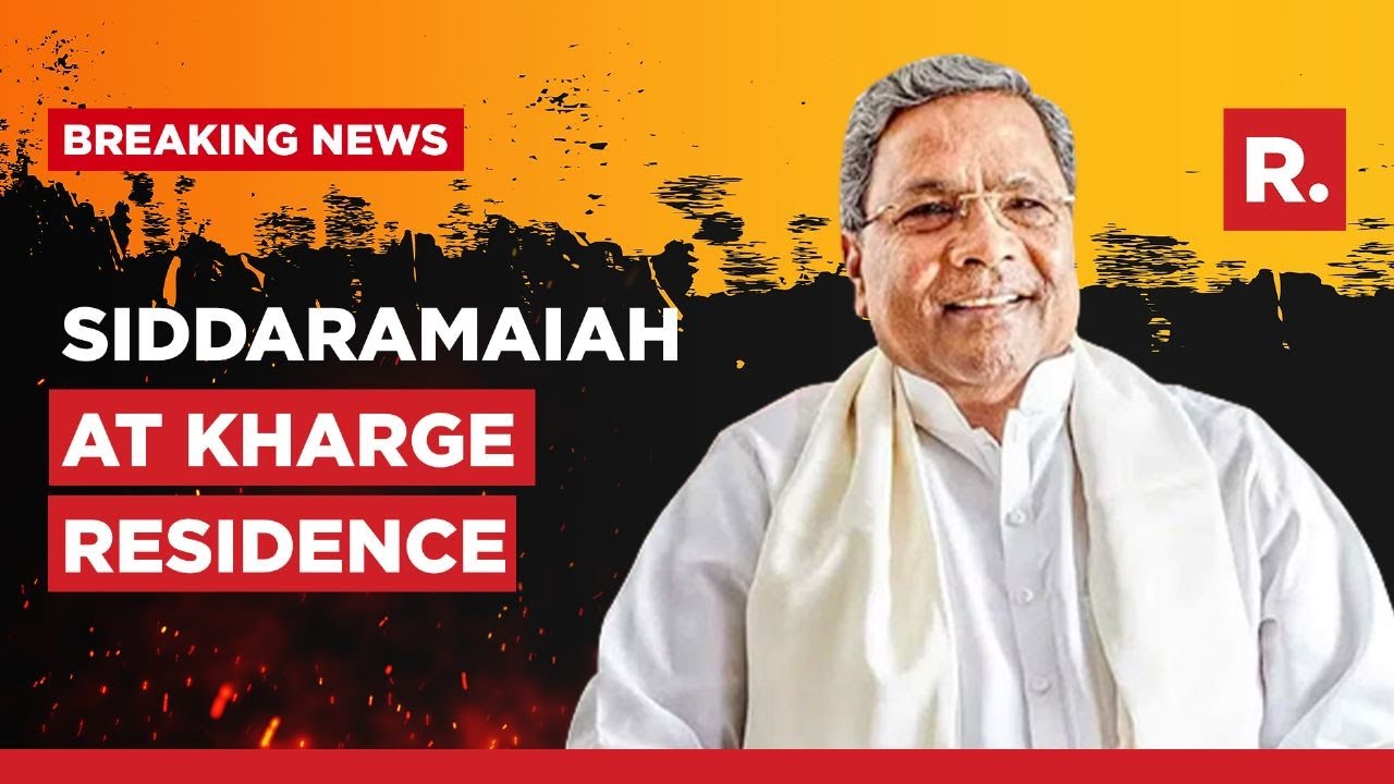 Siddaramaiah Arrives At Mallikarjun Kharge’s Residence; To Discuss Karnataka Cm Post