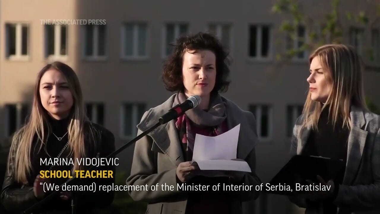 Silent March In Serbia After Mass Shootings