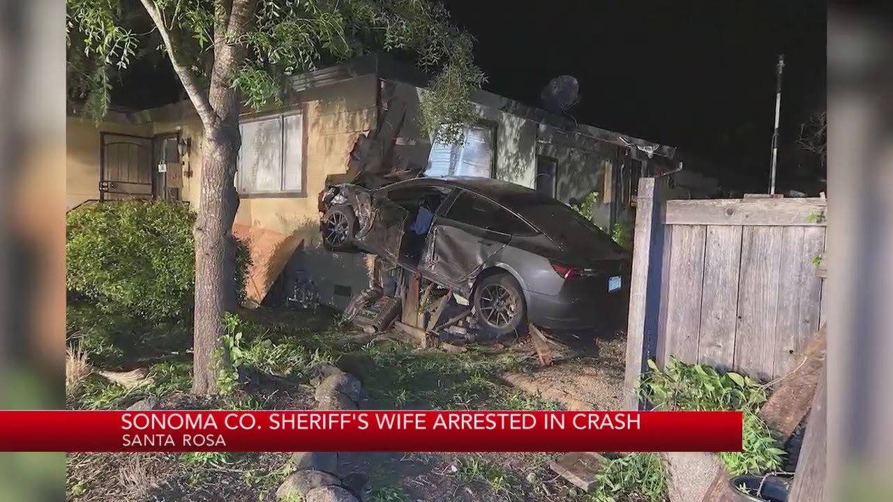 Sonoma County Sheriff’s Wife Arrested On Dui Suspicion After Tesla Crashes Into Home