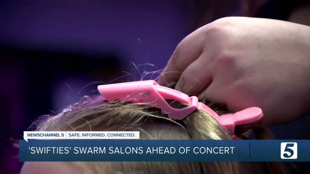 Space Buns, Braids, And Glitter: Salons Swarmed With Taylor Swift Fans