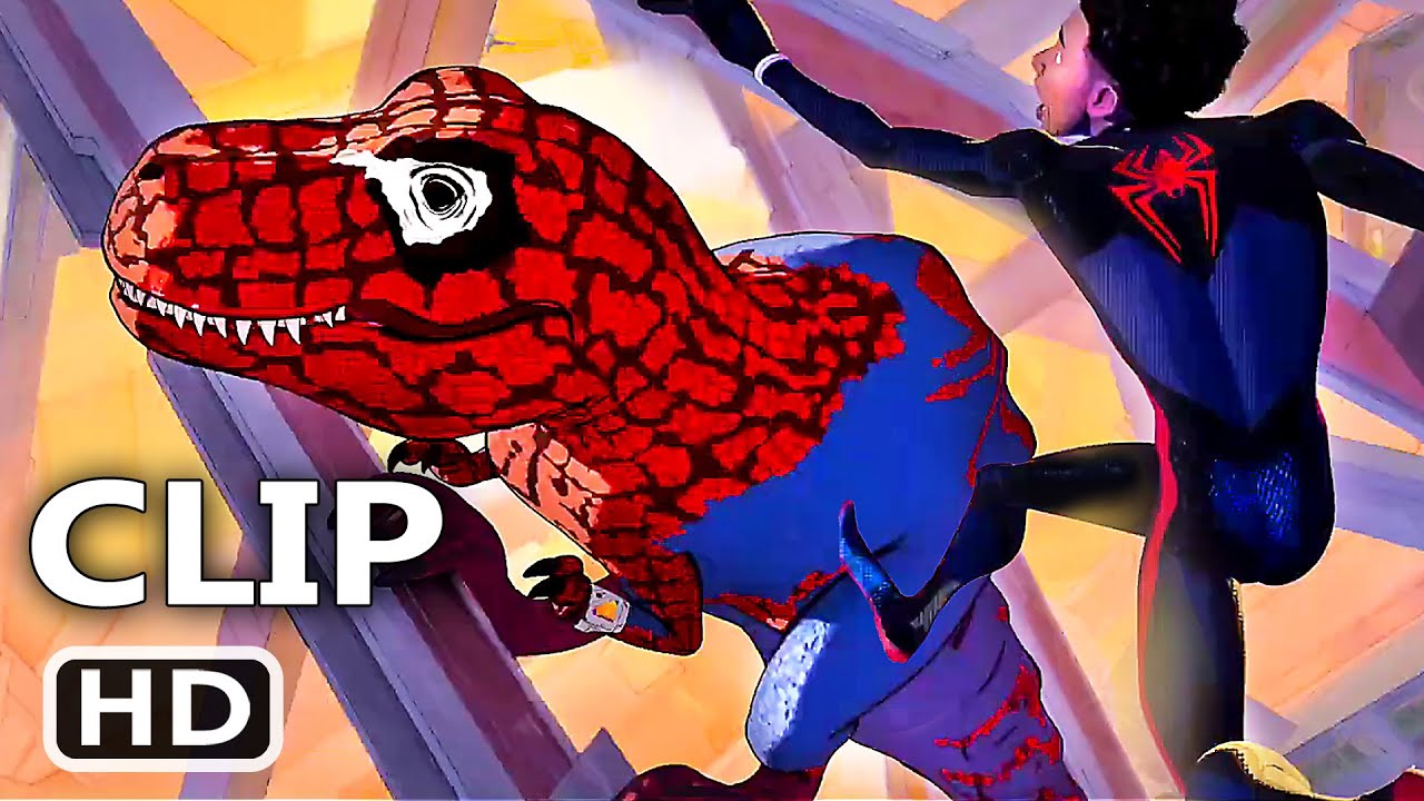 Spider Man Across The Spider Verse “miles Vs Spider Rex” Clip (2023)