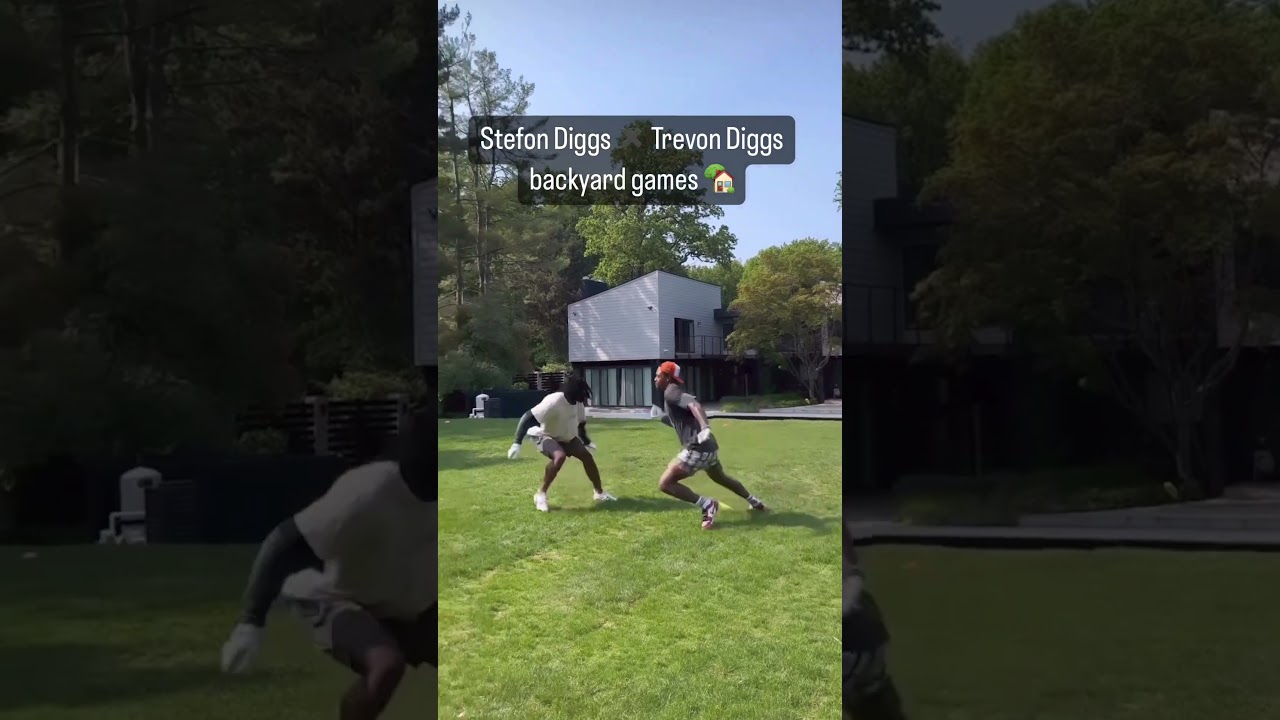 Stefon & Trevon Diggs: Just Two Brothers Playing In The Backyard 👀🏈 #shorts