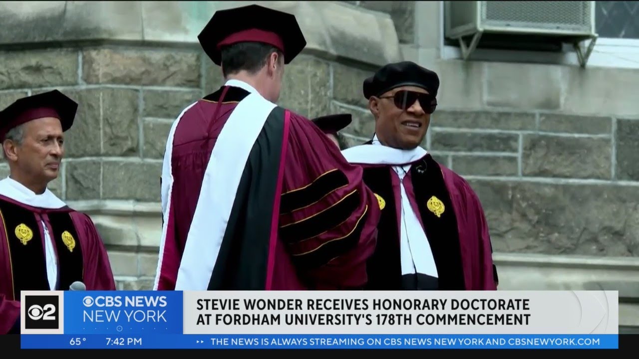 Stevie Wonder Receives Honorary Doctorate At Fordham Commencement