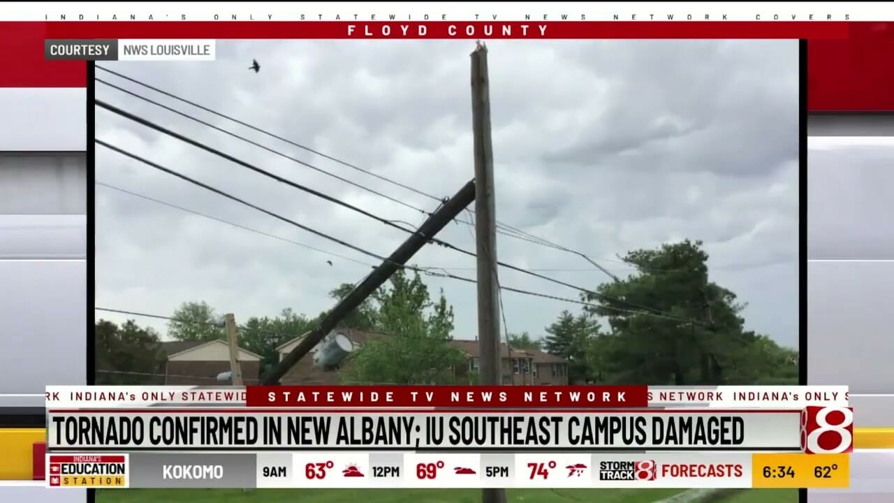 Tornado Confirmed In New Albany; Iu Southeast Campus Damaged