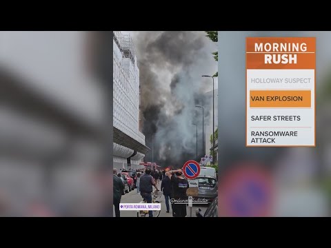 Van Carrying Oxygen Tanks Explodes In Italy