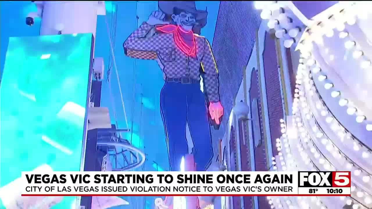 Vegas Vic Starting To Shine Once Again In Downtown Las Vegas