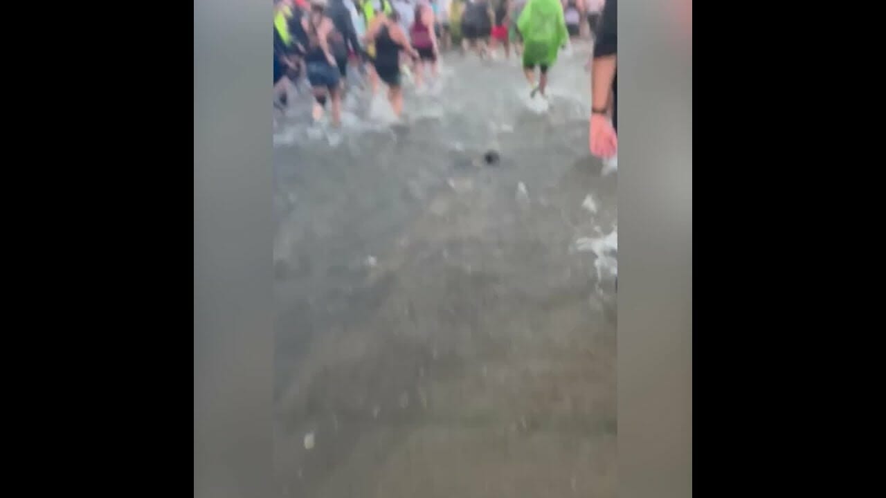 Video Shows Runners Pushing Through High Water During Flying Pig Marathon