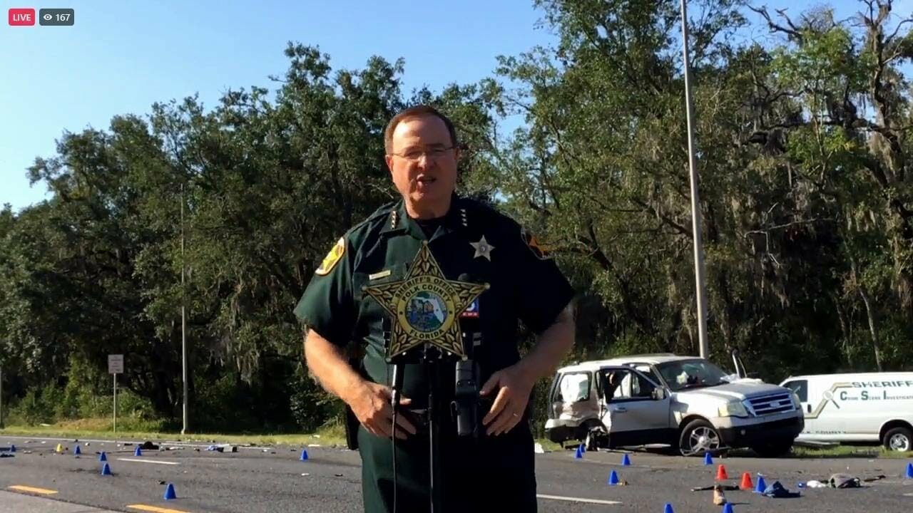 Watch: Florida Sheriff Grady Judd Discusses Crash That Killed 2, Injured 6