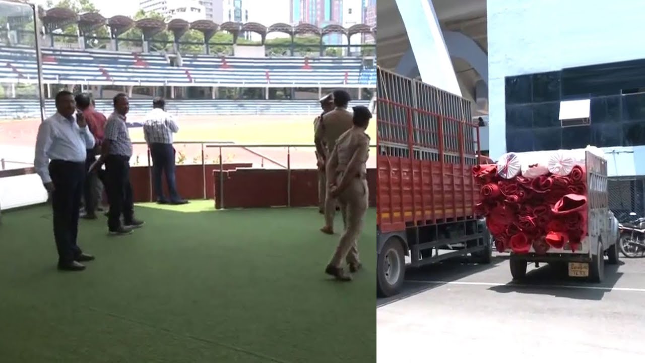 Watch: Preparations Begin At Bengaluru’s Kanteerava Stadium For Oath Taking Ceremony Of Karnataka Cm | Econ Times