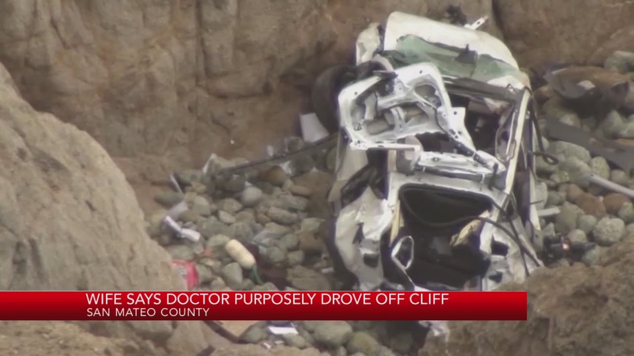 Wife Says Doctor Purposely Drove Tesla Over Cliff