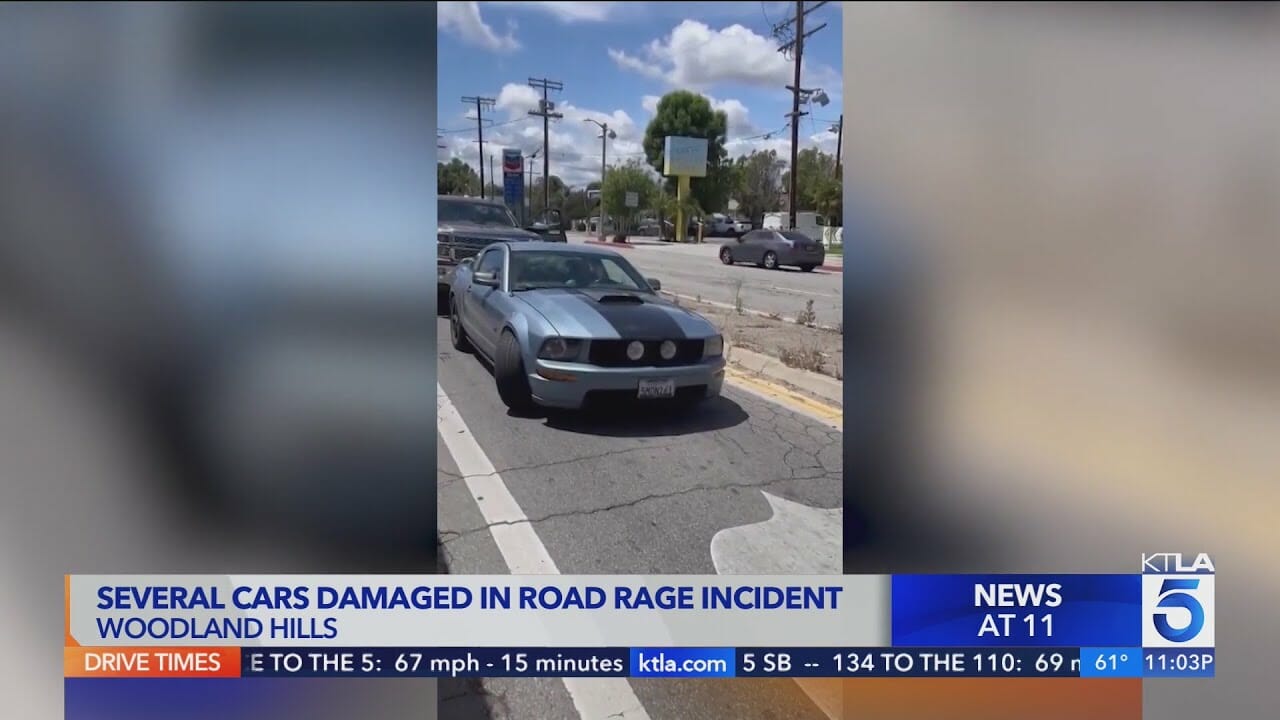 Woodland Hills Road Rage Incident Leaves Several Cars Damaged