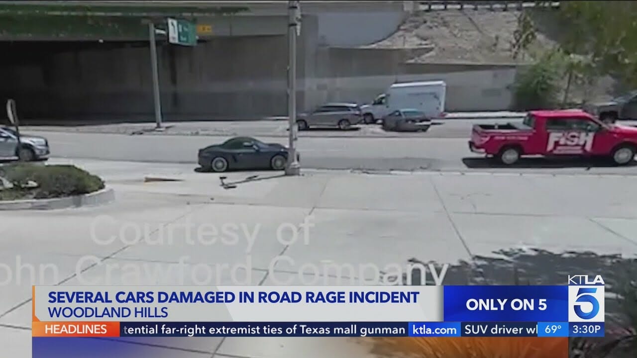 Woodlands Hills Road Rage Incident Captured On Video