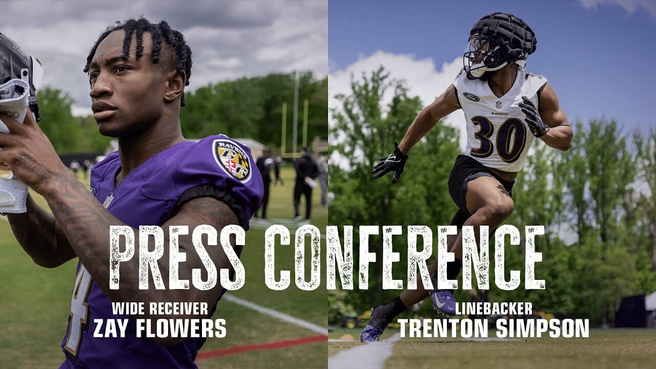 Zay Flowers, Trenton Simpson Media Availability | Baltimore Ravens