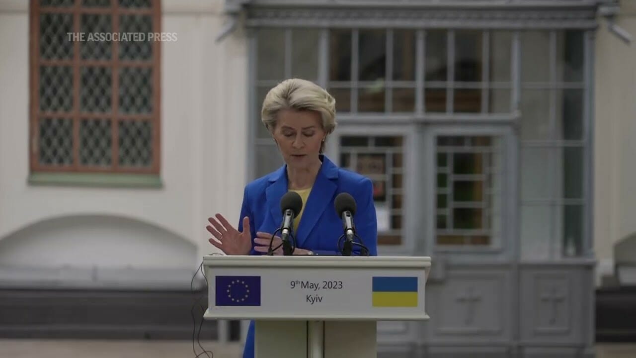 Zelenskyy, Von Der Leyen Hold Meeting In Kyiv On Europe Day | Ap