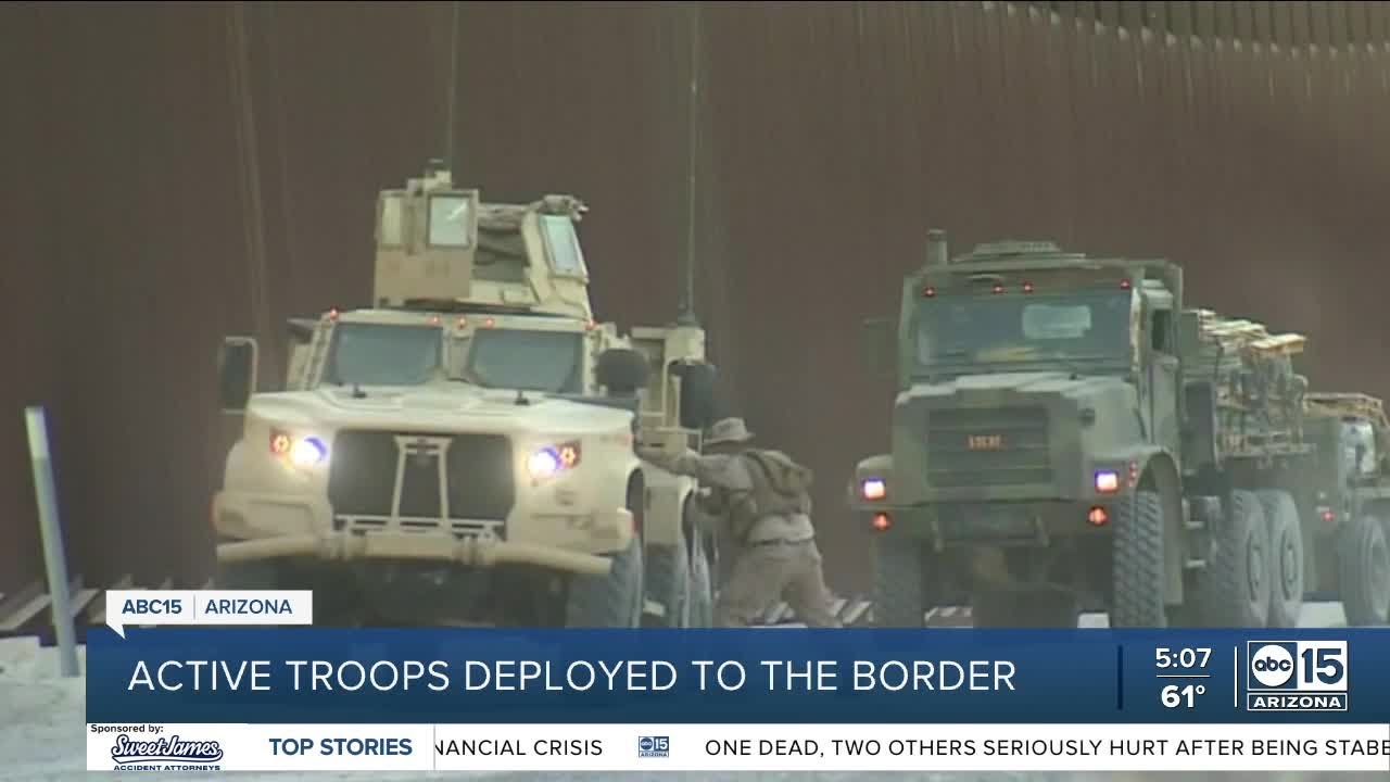 First wave of U.S. troops deployed to the southern border