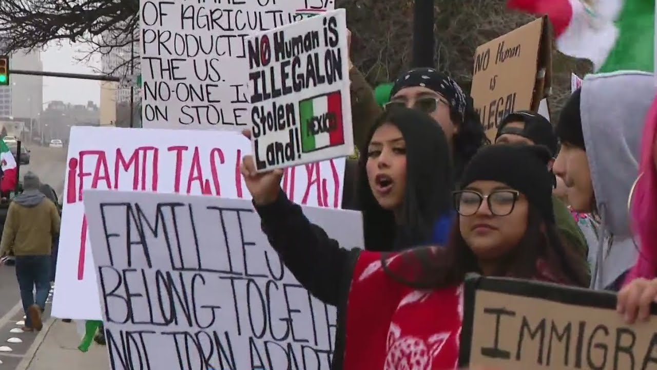 Hundreds gather in North Texas to protest immigration policies | Dallas News