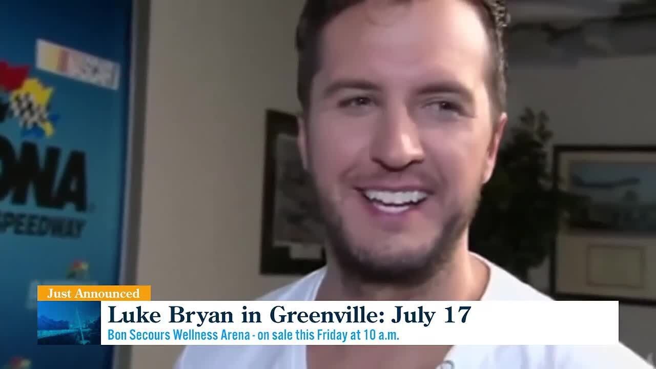 Luke Bryan concert in Greenville in July