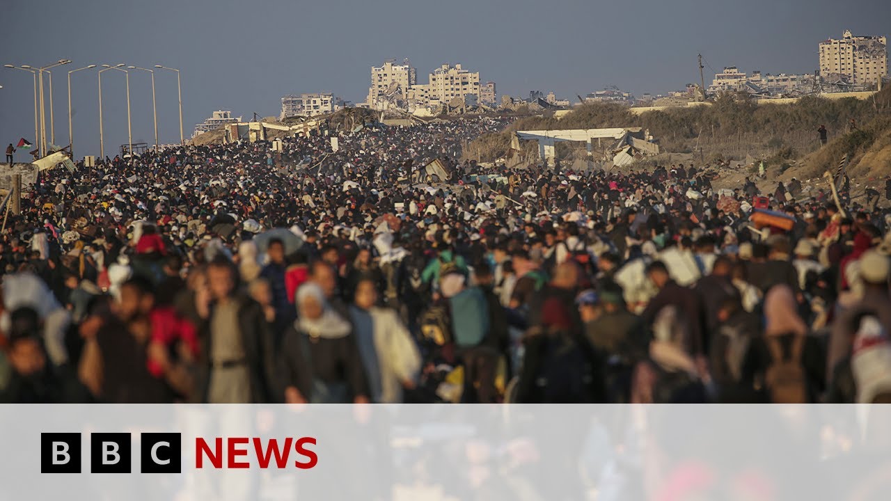 Palestinians return to north Gaza  | BBC News