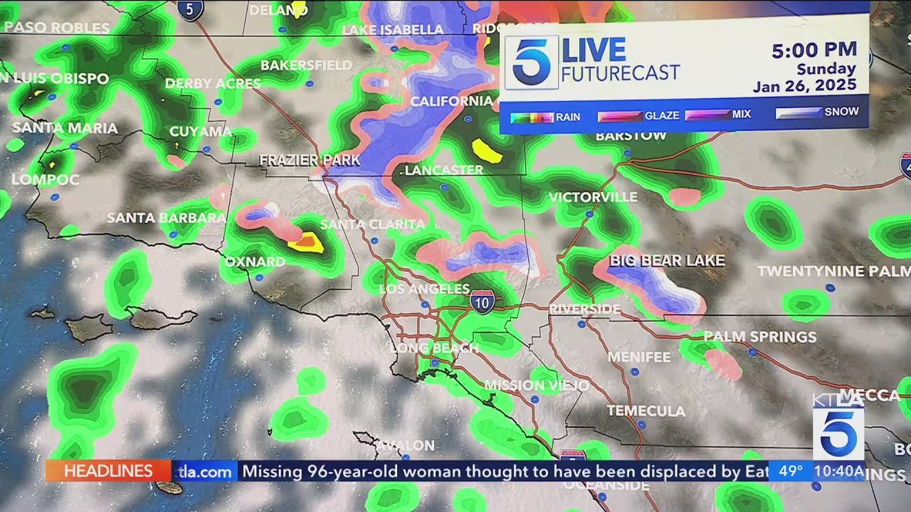 Rain to continue well into Monday in Southern California