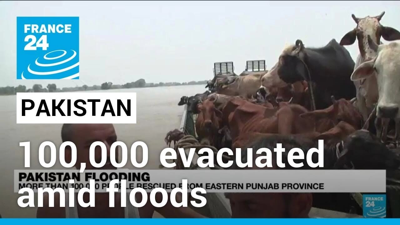 Around 100,000 People Evacuated In Flood Hit Pakistan • France 24 English