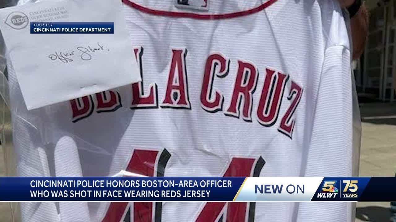 Cincinnati Police Honor Boston Area Officer Who Was Shot Wearing Reds Jersey