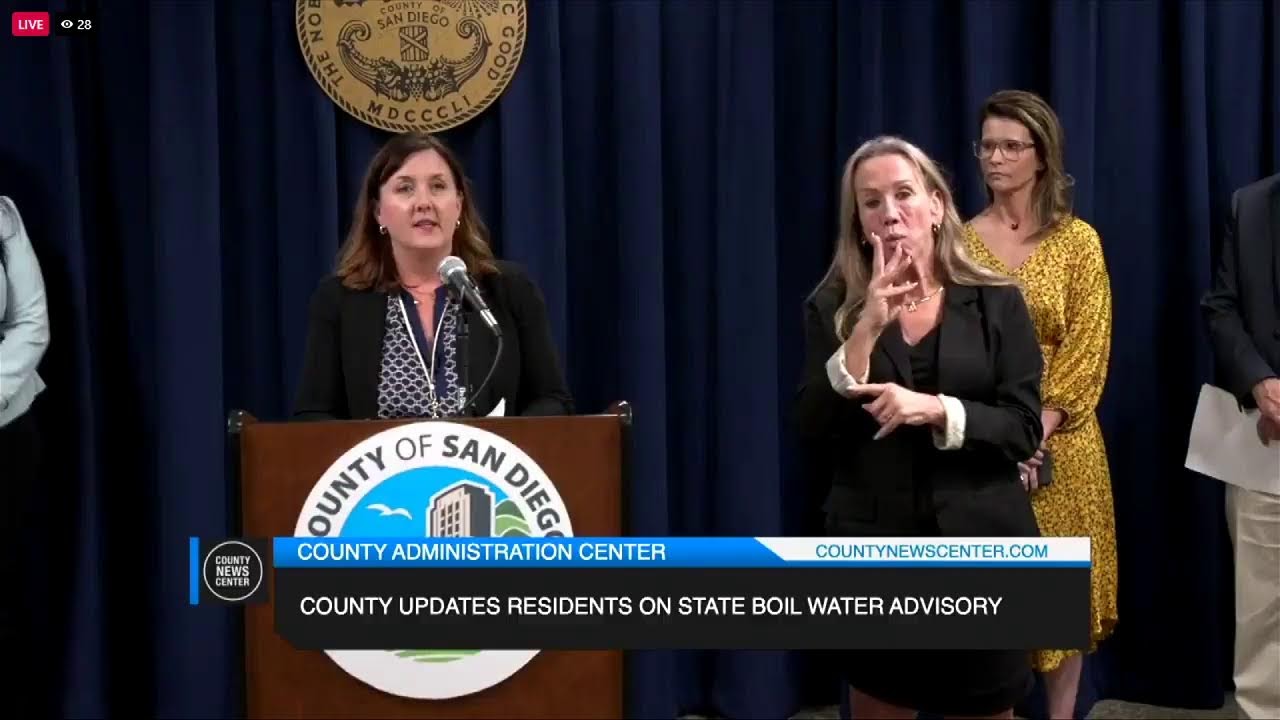 Watch Live: San Diego County Update On Boil Water Advisory | San Diego News