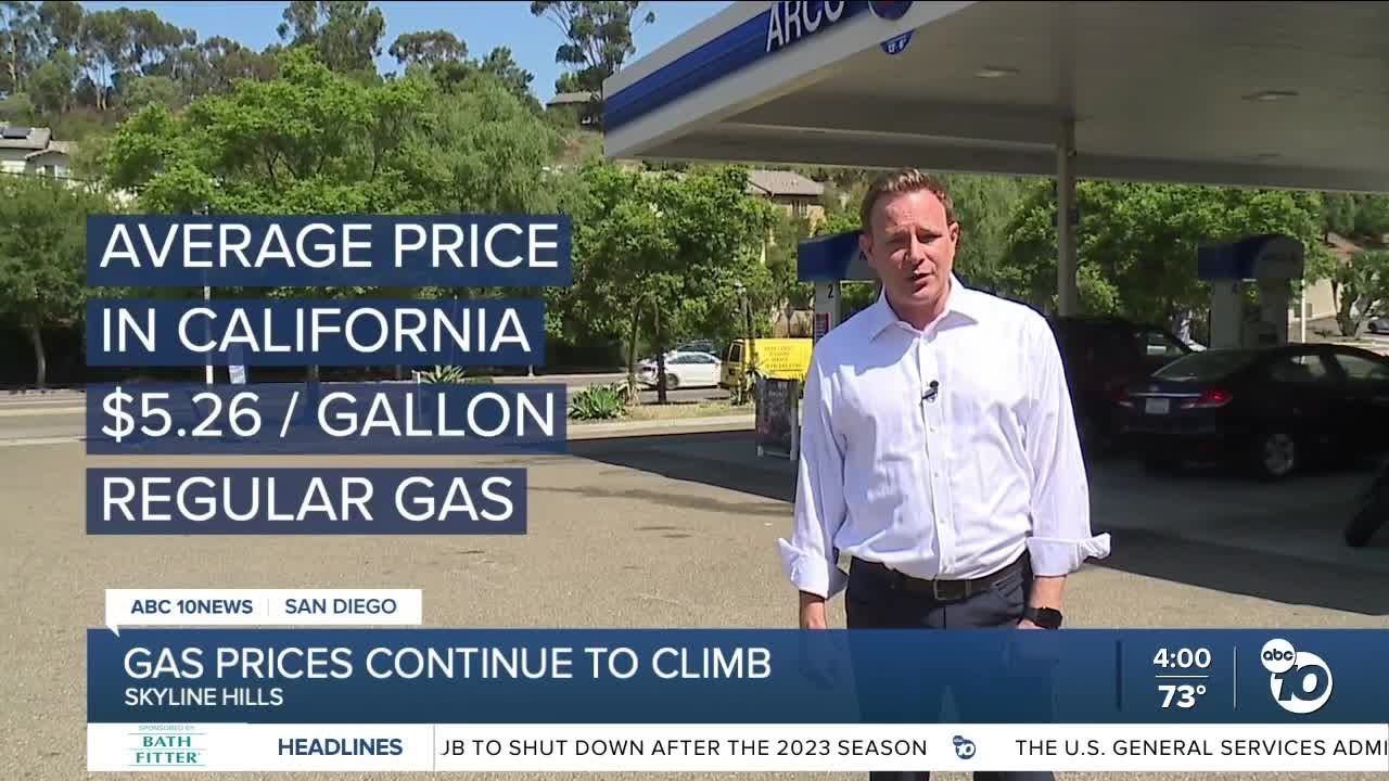 ABC 10News Anchor Adam Racusin speaks with drivers about increasing gas prices | San Diego News