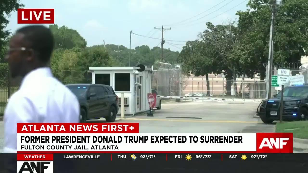 Live: Demonstrators Gathering Outside Of Fulton County Jail Where Trump Expected To Surrender