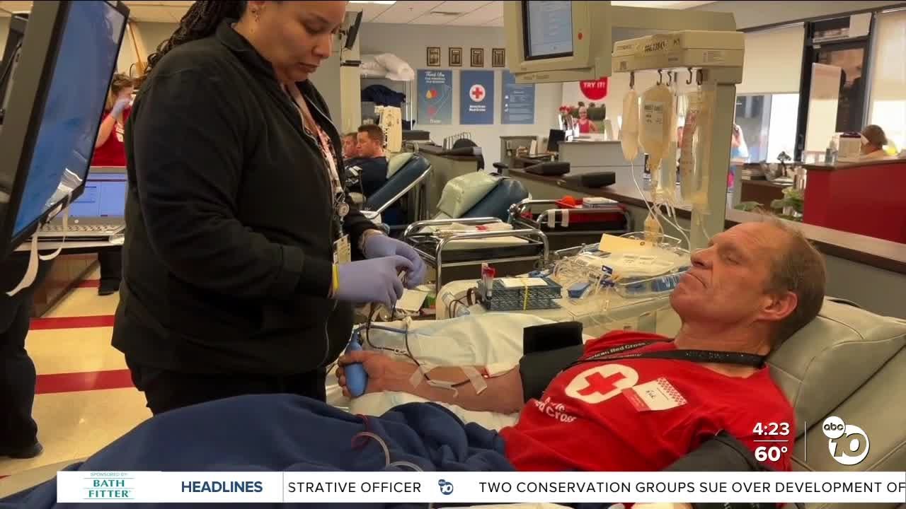 American Red Cross Sees 20 Year Low In Blood Donations | San Diego News