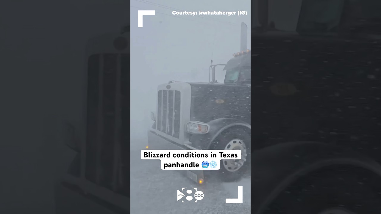 Blizzard Conditions In Texas Panhandle Near Dalhart