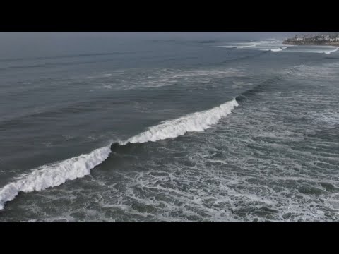 Cbs 8 Drone Captures Huge Waves, High Surf In Pacific Beach