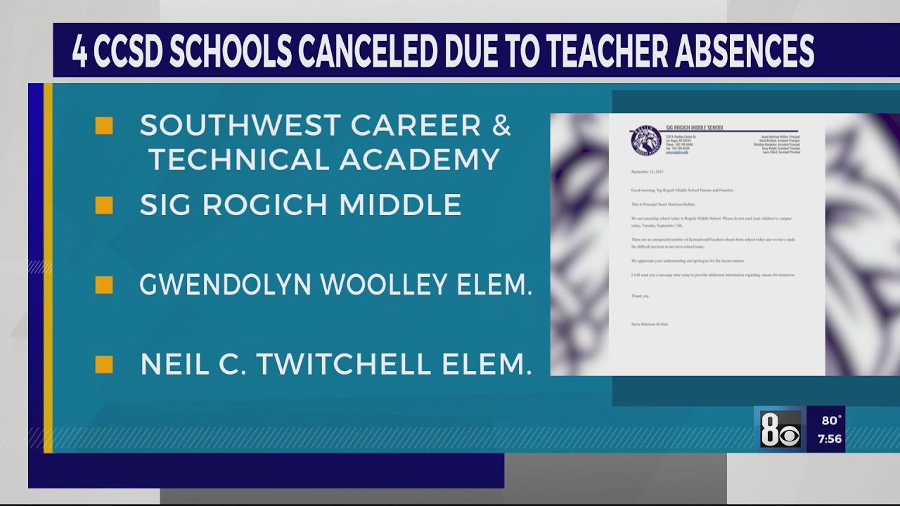 Ccsd Schools Canceled Due To Teacher Absences