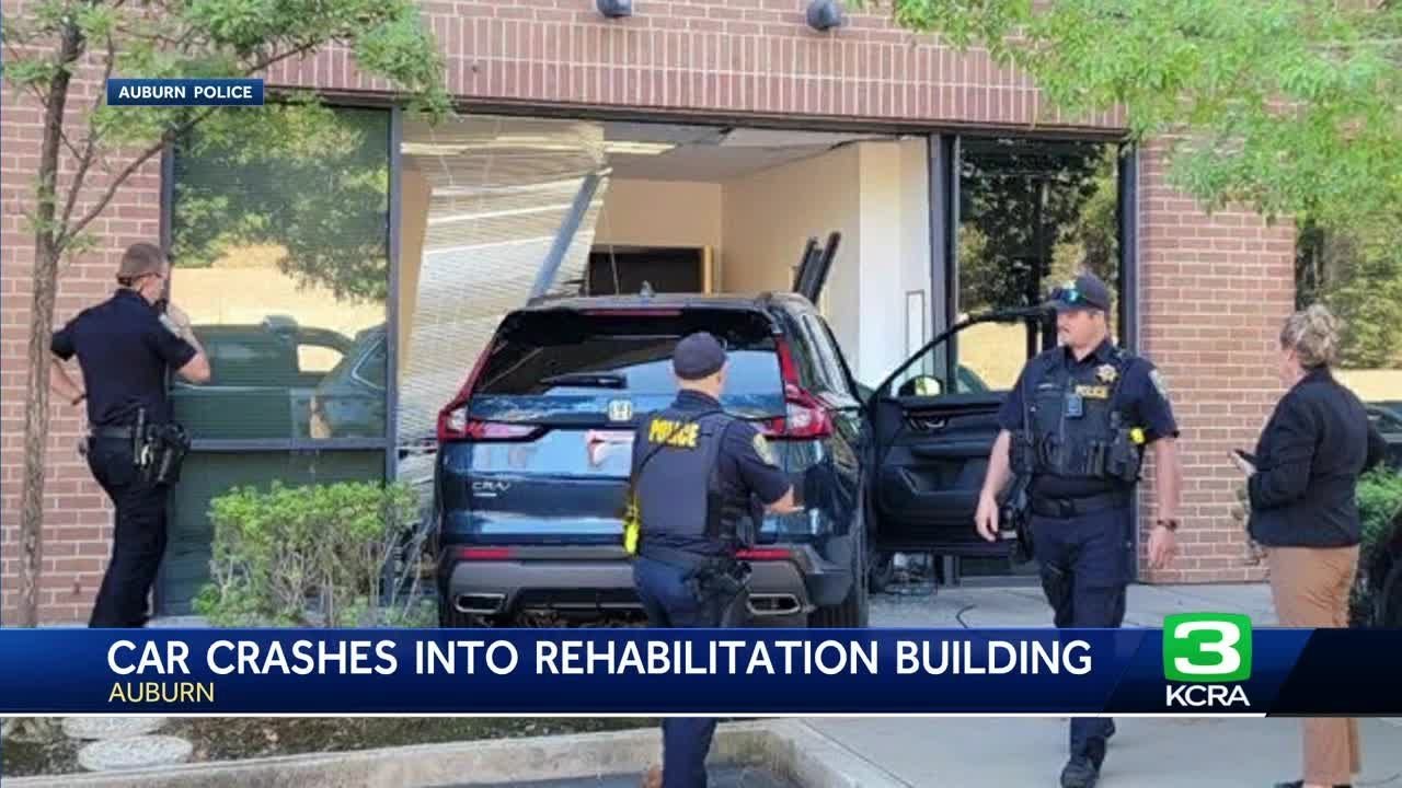 Car Crashes Into Department Of Rehabilitation Building In Auburn