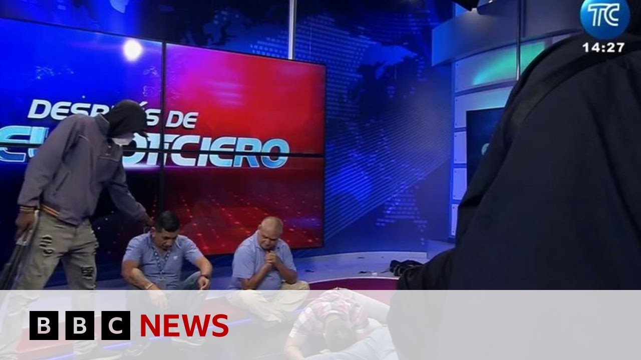 Ecuador: Gunmen Storm Television Studio Live On Air | Bbc News