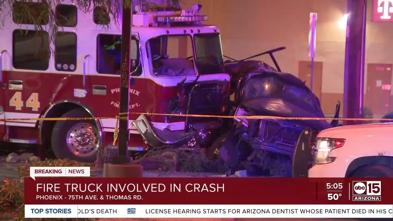 Fire Truck Involved In Crash Near 75th Avenue And Thomas Road