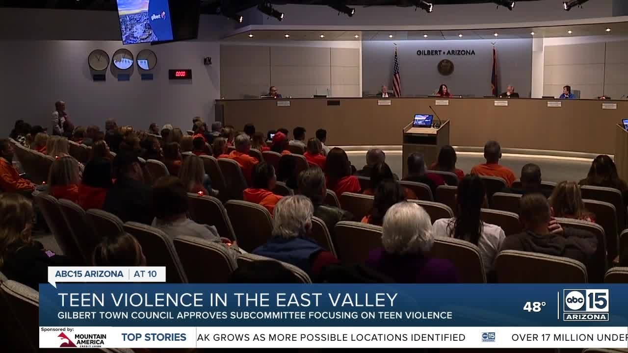 Gilbert Town Council Unanimously Approves Subcommittee On Teen Violence