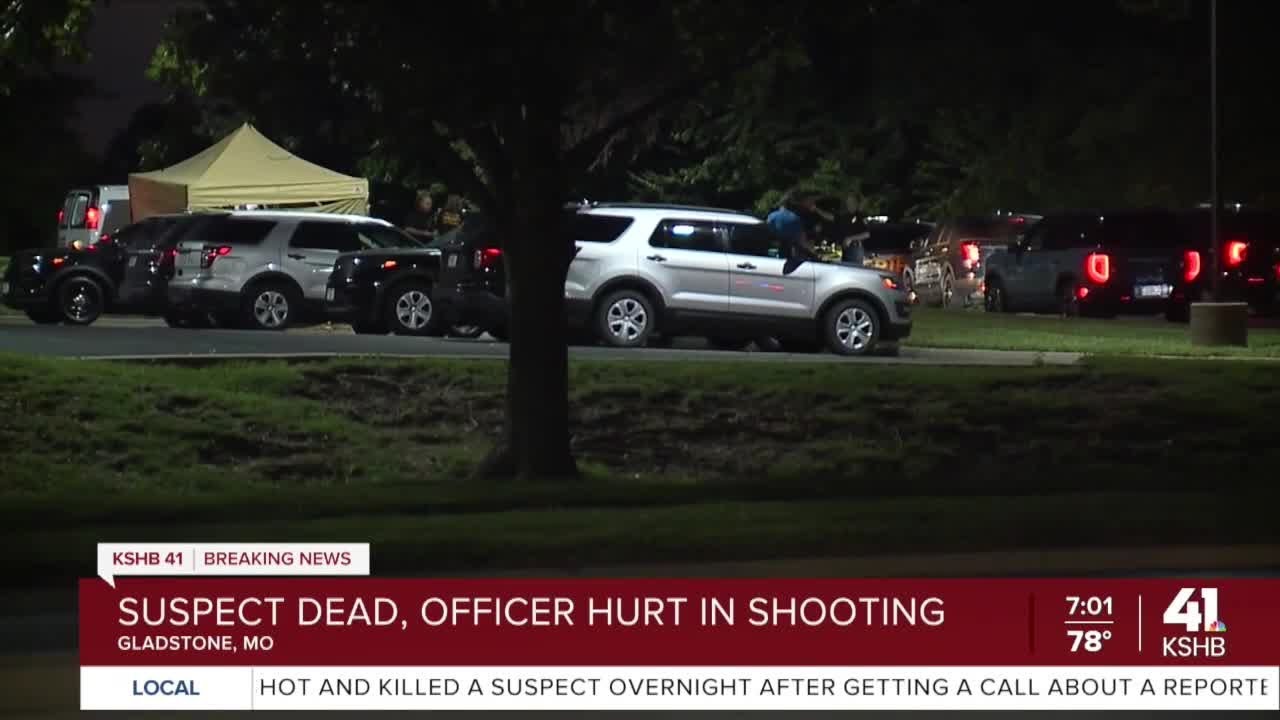 Gladstone Police Shooting, Suspect Dead, Officer Injured