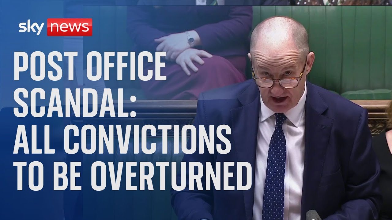 Govt Announces New Laws To Overturn All Post Office Convictions