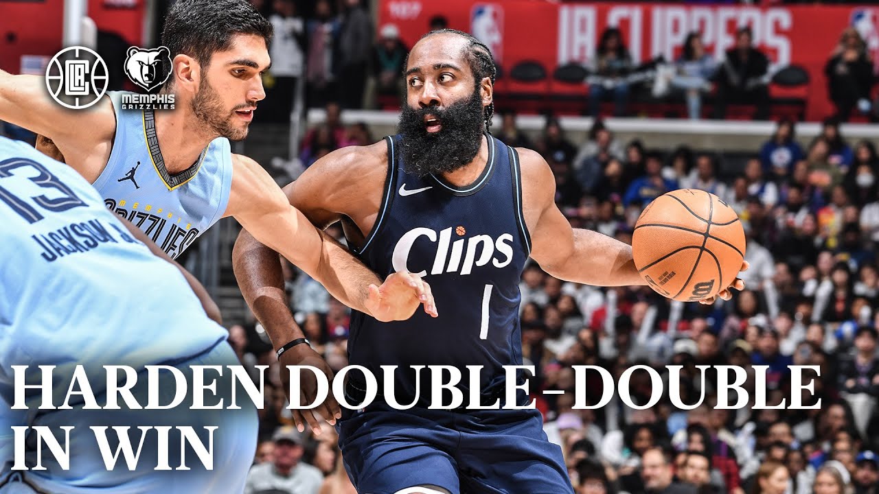 Harden Double Double In Win Over Grizzlies | La Clippers