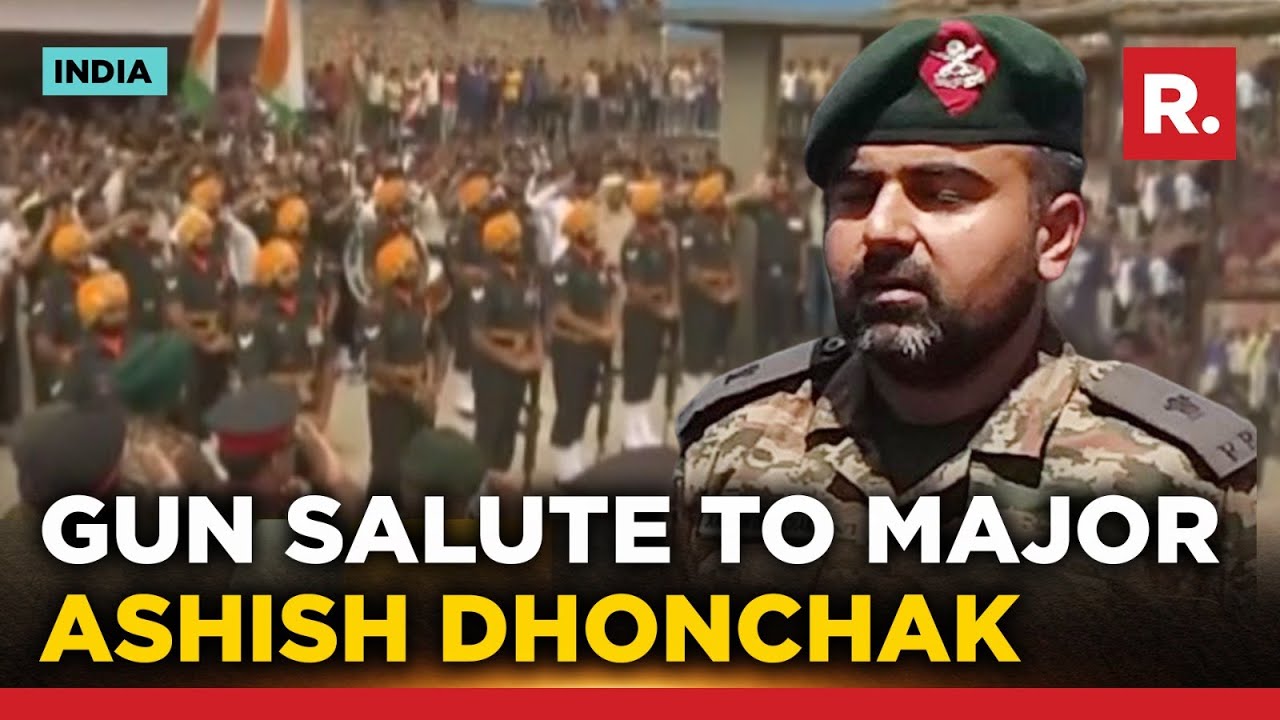 Hundreds Gather To Pay Tribute To Major Ashish Dhonchak Who Was Martyred In Gunfight With Terrorists