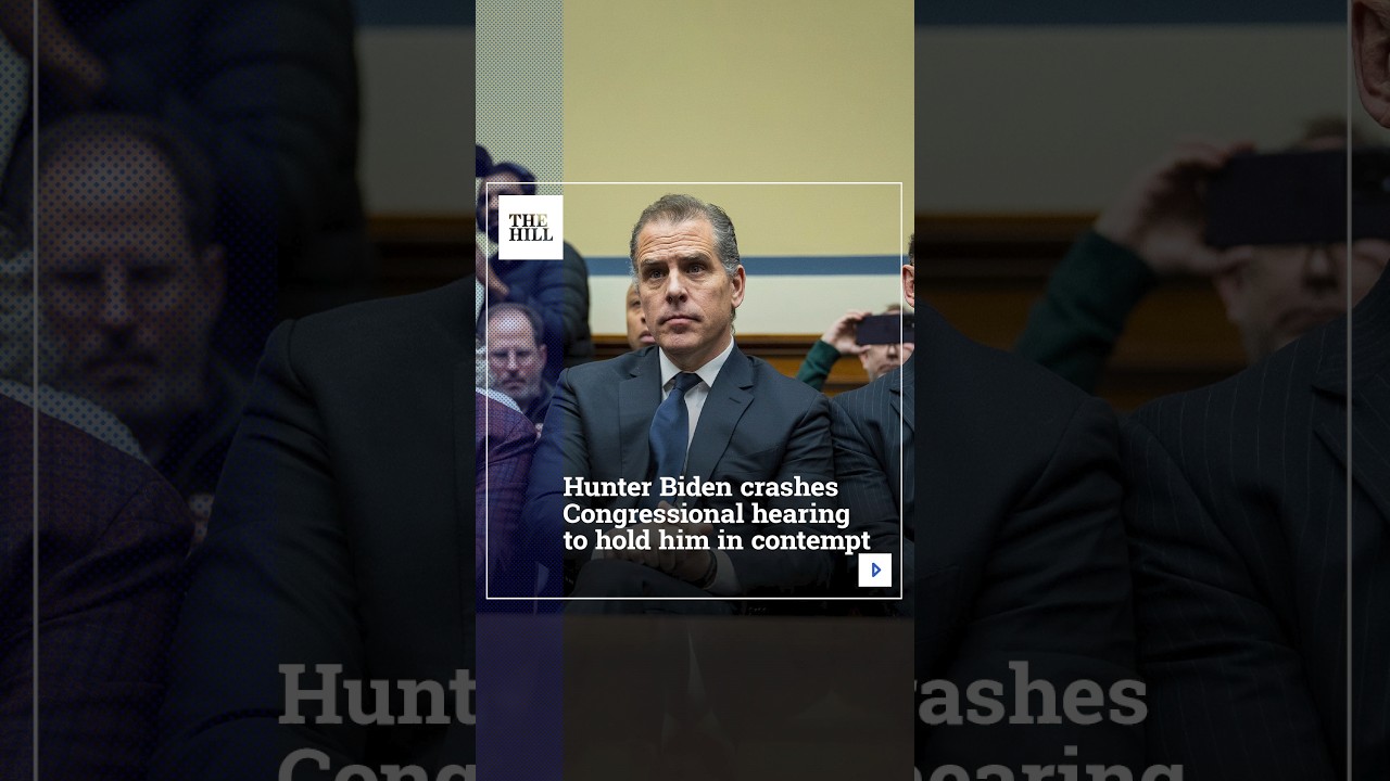 Hunter Biden Crashes Congressional Hearing To Hold Him In Contempt